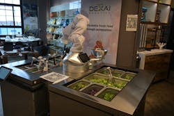 Dexai Robotics of Massachusetts designed an automated solution for food preparation. Dexai Robotics of Massachusetts designed an automated solution for food preparation.