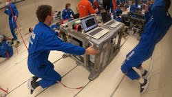 Students supported by the igus young engineers support program developed a 3D printer with drylin linear units that offers cost-effective production of structural elements in space.