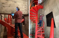 Concrete scanning and utility locating at The Modesto Silos, in Modesto CA.