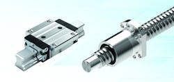 Pictured left: Ball rail systems BSHP achieve a high level of precision, lower friction forces, and quieter running under load. Pictured Right: With extra rolling elements and a preloaded single nut, ball screw assemblies BASA achieve higher load ratings in spite of their short design. Pictured left: Ball rail systems BSHP achieve a high level of precision, lower friction forces, and quieter running under load. Pictured Right: With extra rolling elements and a preloaded single nut, ball screw assemblies BASA achieve higher load ratings in spite of their short design.