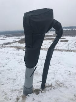 PolarGuard Insulating Wellhead Cover can be left on for the winter or rotated around to high-value wells. PolarGuard Insulating Wellhead Cover can be left on for the winter or rotated around to high-value wells.