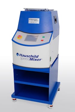 The original Hauschild SpeedMixer&circledR; carries its logo on the front side.