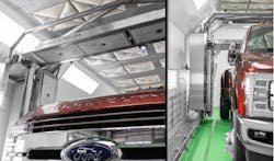 Deploying the Thomson Movopart MG-K linear units helped U.S. Autocure achieve smooth and quiet movement of overhead and side IR heat lamps, enabling them to adjust to contoured motor vehicle surfaces.