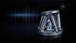 Figure 1a: Image stabilization algorithms and technologies need repeatable test conditions to be comparable and allow for faster progress. Hexapods are used to simulate unwanted camera vibration and motion in X, Y, Z, pitch, yaw, and roll during image recording. Figure 1a: Image stabilization algorithms and technologies need repeatable test conditions to be comparable and allow for faster progress. Hexapods are used to simulate unwanted camera vibration and motion in X, Y, Z, pitch, yaw, and roll during image recording.