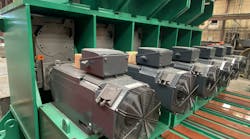 As you can see, there’s little room to spare between each of the eleven gearbox and motor subassemblies. As you can see, there’s little room to spare between each of the eleven gearbox and motor subassemblies.