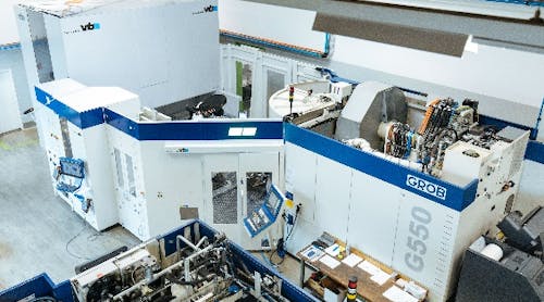 In addition to a 5-axis milling machine from Grob, two KUKA robots including a gripper from the Zimmer Group are used in a modular production cell from Vischer &amp; Bolli Automation to load and unload the workpieces with fixtures and then to rework them automatically.