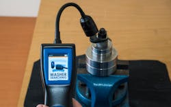 Instead of the need to manually check the tightening torque level of traditional bolts within the helicopter, Smart Washer allows engineers to directly measure bolt tension in just a few seconds. Instead of the need to manually check the tightening torque level of traditional bolts within the helicopter, Smart Washer allows engineers to directly measure bolt tension in just a few seconds.