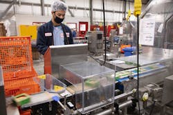 Table Talk Pies' C33 PlusLine checkweigher helps maintain product quality standards and maximizes yield. Table Talk Pies' C33 PlusLine checkweigher helps maintain product quality standards and maximizes yield.