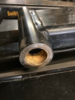 A three-point solution to help stop corrosion at pivot points for agriculture equipment includes the GKF shaft, self-lubricating bushings, and a synthetic wax-based corrosion inhibitor that protects the housing bore.