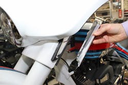 A sample of the decorative element, designed and manufactured in-house, that give Kodlin bikes an individual touch. A sample of the decorative element, designed and manufactured in-house, that give Kodlin bikes an individual touch.