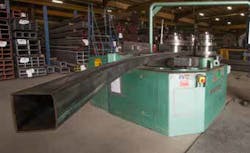 A steel rigging roller at work at the Brunswick Steel facility in Winnipeg, Manitoba. A steel rigging roller at work at the Brunswick Steel facility in Winnipeg, Manitoba.