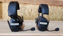 Sena's Tufftalk M headsets. Sena's Tufftalk M headsets.