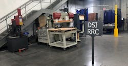 The fabrication Rapid Response Cell includes a 60-ton AccuPress press brake, a PEM machine, and a 3,000-W Mazak Optiplex Champion fiber laser-cutting machine. The fabrication Rapid Response Cell includes a 60-ton AccuPress press brake, a PEM machine, and a 3,000-W Mazak Optiplex Champion fiber laser-cutting machine.