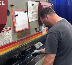 A 60-ton AccuPress press-brake machine installed at Decimet Sales' metal-fabricating Rapid Response Cell. A 60-ton AccuPress press-brake machine installed at Decimet Sales' metal-fabricating Rapid Response Cell.