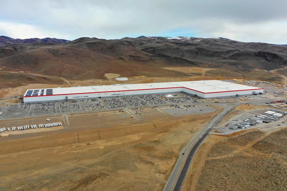 Tesla&apos;s gigafactory in Nevada.