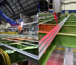 The Helios robotic cell, including Zimmer Group&apos;s spindle, drills dozens of holes in the floor grilles of Boeing&apos;s 767-300ER aircraft at the plant near Paya Lebah to convert it into a cargo plane.