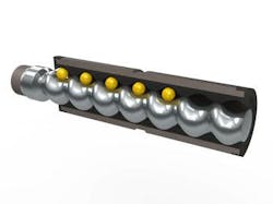 Structure of an endless piston principle. Structure of an endless piston principle.