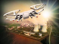 Drone attacking nuclear plant Drone attacking nuclear plant