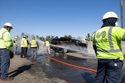 The most effective high-efficiency nozzles have tight water patterns that clean the pipe floor/wall and create a powerful water stream that not only moves debris long distances but also propels the nozzle. The most effective high-efficiency nozzles have tight water patterns that clean the pipe floor/wall and create a powerful water stream that not only moves debris long distances but also propels the nozzle.