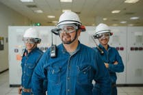 plant workers wearing honeywell wearables