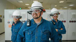 plant workers wearing honeywell wearables