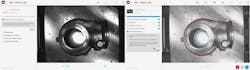 On the left is how a product is sampled using standard auto-settings of an industrial-grade camera. On the right, you can see how the product is sampled after the S70’s algorithms optimize the image, using only the contour marked by the user. On the left is how a product is sampled using standard auto-settings of an industrial-grade camera. On the right, you can see how the product is sampled after the S70’s algorithms optimize the image, using only the contour marked by the user.