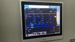 General one-line diagram on touch screen. General one-line diagram on touch screen.