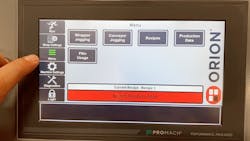 Orion HMI screen Orion HMI screen