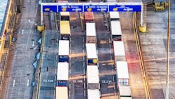 Trucks Waiting at Port Trucks Waiting at Port