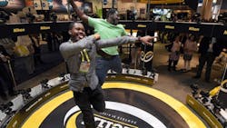 Attendees at Nikon's Helix booth Attendees at Nikon's Helix booth