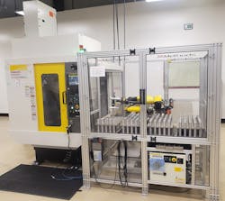 Cell with RoboDrill. Cell with RoboDrill.