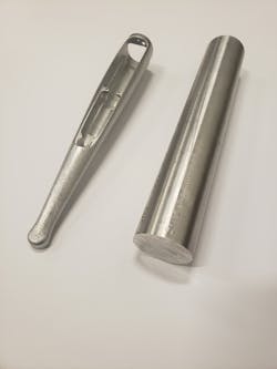 A curing light housing produced by Ultradent’s automation cell and raw material. A curing light housing produced by Ultradent’s automation cell and raw material.