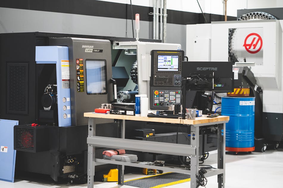 Halcyon intentionally purchases the same 5-axis CNC machine from Doosan Machine Tools with FANUC controls as they expand.