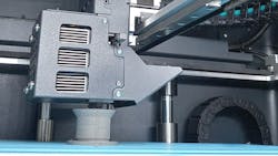 A Markforged Metal X 3D printer creates a stainless-steel tool in Purdue University's Herbert C. Brown Laboratory of Chemistry using Araqev's new software. A Markforged Metal X 3D printer creates a stainless-steel tool in Purdue University's Herbert C. Brown Laboratory of Chemistry using Araqev's new software.