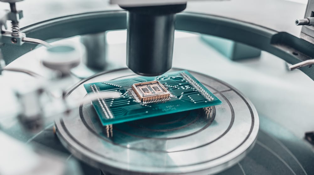 integrated circuit on the probe table