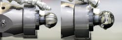Figure 4: Before and after results with the femoral ball production process on the MX7 Linear. Figure 4: Before and after results with the femoral ball production process on the MX7 Linear.