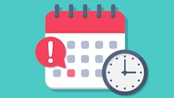 Calendar deadline with clock
