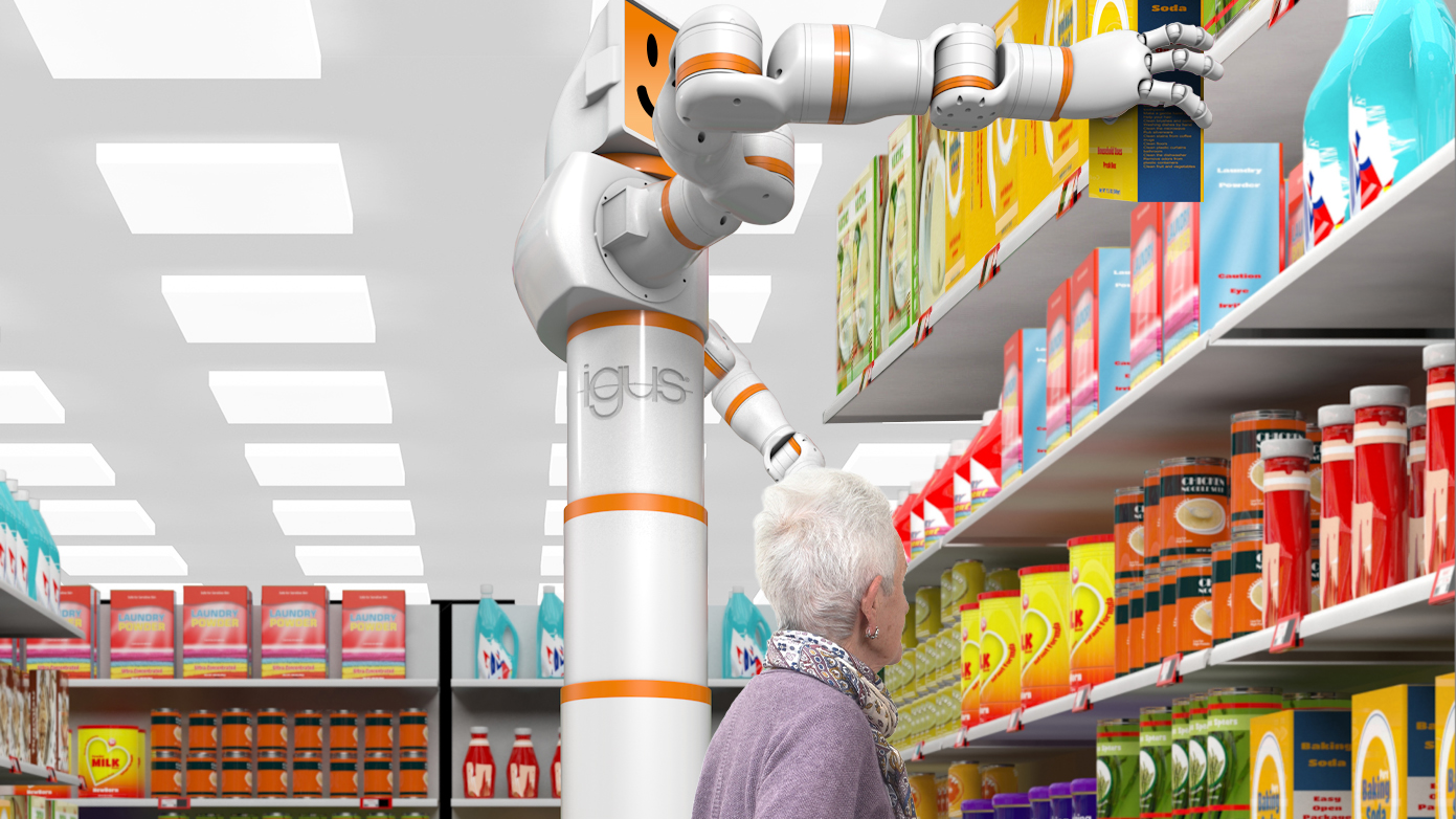 Whether shopping, cooking, doing the laundry or mowing the lawn, humanoid robots can become lifelong companions. With the motion plastics bot, igus presented a cost-effective prototype&mdash;and is also relying fully on the advantages of its high-performance plastics.