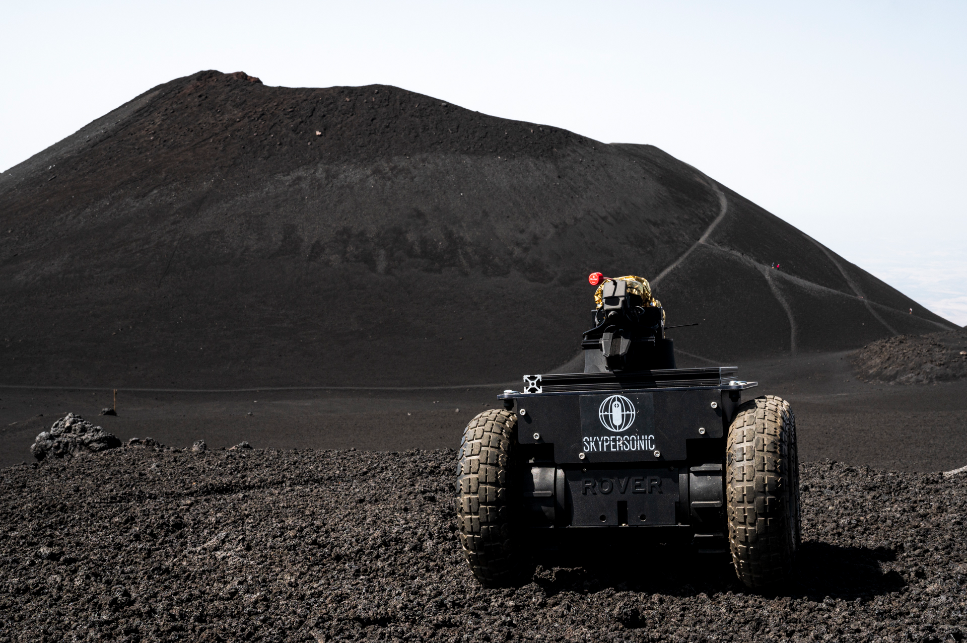 Skypersonic's rover at the Mt. Etna test site