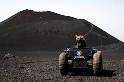 Skypersonic's rover at the Mt. Etna test site Skypersonic's rover at the Mt. Etna test site