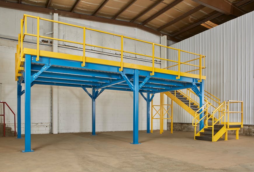 One way to extend the use of existing square footage is with free-standing elevated work platforms, which can essentially double the space in the same square footage.