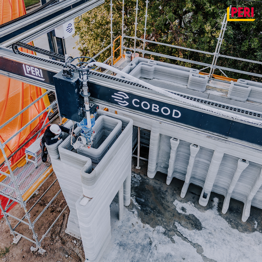 PERI 3D construction Houston project using the BOD2 printer.