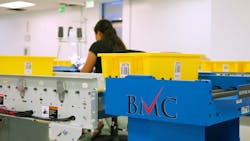 AMRs at BMC sewing station AMRs at BMC sewing station