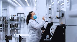 Ericsson woman on factory floor in Texas Lewisville Ericsson woman on factory floor in Texas Lewisville