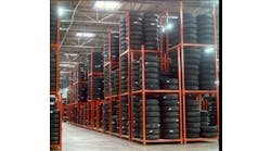 For tire manufacturing, portable racks can be loaded with tires and stored in a distribution center, and then the same racks can be used to ship them to the dealer.