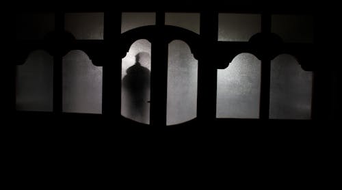 Silhouette Unknown Shadow Figure Door