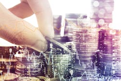 Gold coins money and graph economy Gold coins money and graph economy