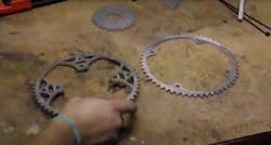 Sheet metal parts cut in-house on a desktop waterjet. Sheet metal parts cut in-house on a desktop waterjet.