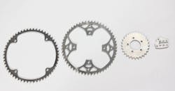 Functional aluminum parts for sprocket prototype. Functional aluminum parts for sprocket prototype.