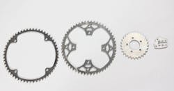 Functional aluminum parts for sprocket prototype. Functional aluminum parts for sprocket prototype.